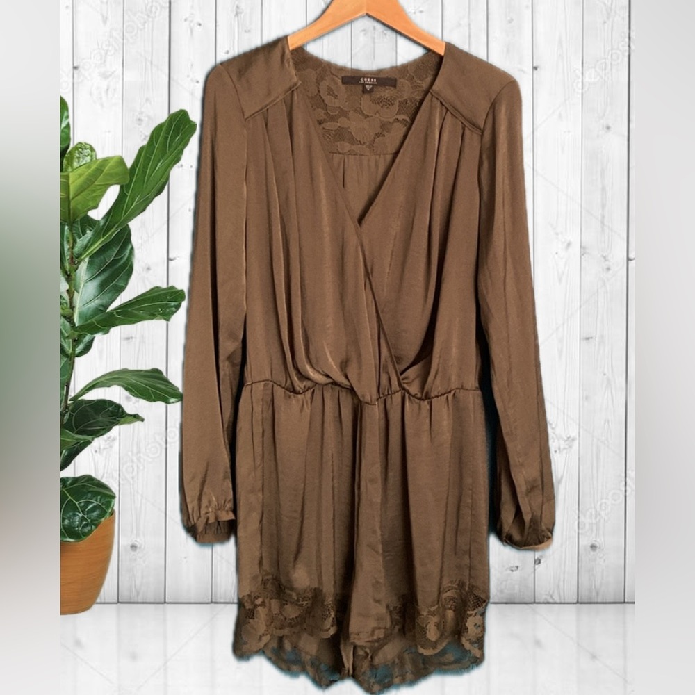 Guess Olive Green Silky Rhomper